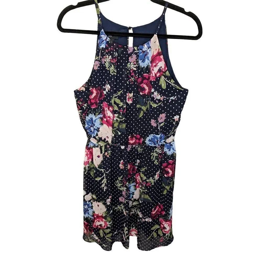 Iz Byer Floral Sleeveless Dress Women's Size Large